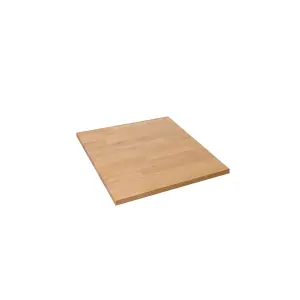 Solid Wood Oak Table Top - 600m x 600mm x 27mm - Top Grade European Wooden Large Square Kitchen Dining Tabletop Worktop Desktop