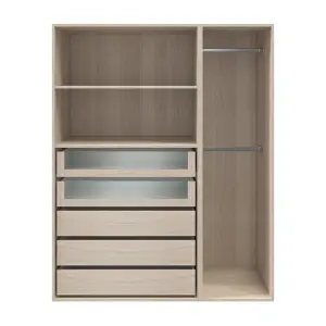 GoodHome Atomia Freestanding Oak effect Particle board Wardrobe, clothing & shoes organiser (H)1875mm (W)1500mm (D)580mm