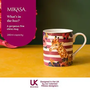 Mikasa Wild At Heart Giraffe Print 280ml Mug