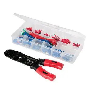 271 Piece Crimping Tool Set Crimp Pliers & Terminals Tubes Ties Accessories