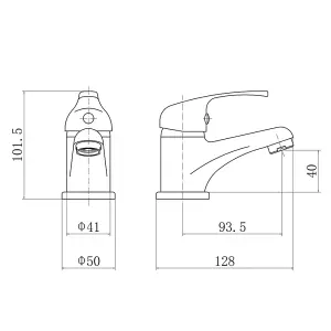 SunDaze Chrome Basin Sink Mixer Tap Small Modern Bathroom Lever Faucet