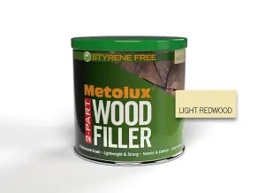 Metolux 2 Part Styrene Free Wood Filler 770ml - Redwood