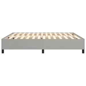 Berkfield Box Spring Bed Frame Light Grey 180x200cm 6FT Super King Fabric