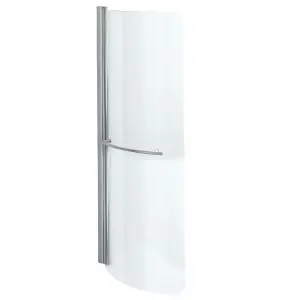 Cooke & Lewis Gloss White Modern Acrylic P-shaped Right-handed Shower bath (L)1700mm