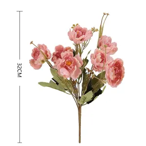 Pink Artificial Peony Flower Lifelike Bouquet Home decoration