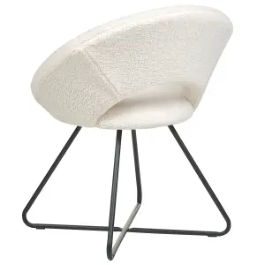 Dining Chair RACHEL Boucle White