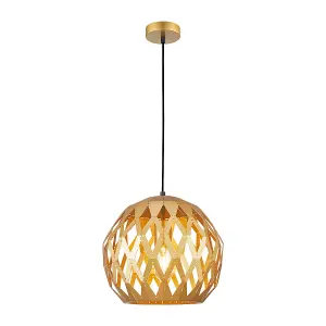 Luminosa Hilo Modern 1 Light Wire Frame Pendant Ceiling Light, E27