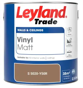 Leyland Trade Vinyl Matt Walls & Ceilings Emulsion Paint (S 5020-Y50R) 2.5L