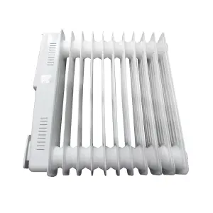 Right Radiators Oil Filled Radiator 11 Fin 2500W Electric Portable Heater Thermostat White