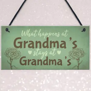 Red Ocean Grandma Gifts For Nan Nanny Hanging Plaque Garden Sign Kitchen Plaque Birthday Gift