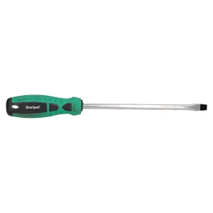 9.5mm x 200mm Slotted Flat Headed Screwdriver with Magnetic Tip Rubber Handle