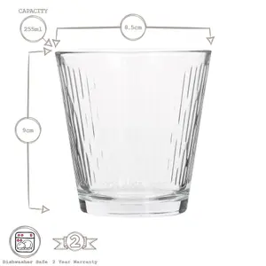 LAV Nora Glass Tumblers - 255ml - Pack of 12