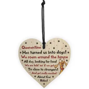 Red Ocean Quarantine 2020 Gifts Funny Christmas Gift Wooden Heart Gift Sign For Him Her