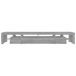 Berkfield TV Cabinet with LED Lights Grey Sonoma 260x36.5x40 cm