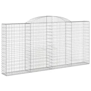 Berkfield Arched Gabion Baskets 13 pcs 300x30x140/160 cm Galvanised Iron