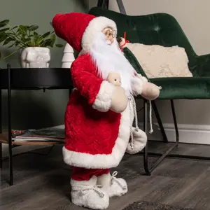 60cm Red Standing Jumbo Papa Noel Santa Claus Indoor Decoration