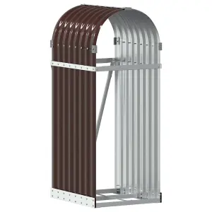 Log Holder Brown 40x45x100 cm Galvanised Steel