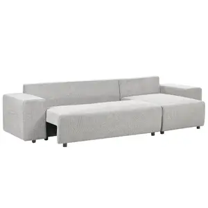 Corner Sofa LUSPA Light Grey Fabric Left Hand