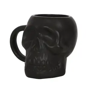 Something Different Dark Matter Skull Halloween Mug Black (One Size)