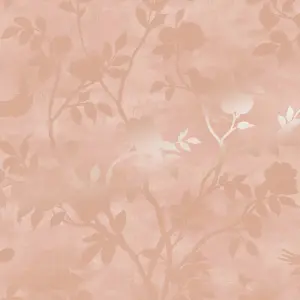 Laura Ashley Eglantine Contemporary Blush Trail Smooth Wallpaper Sample