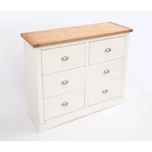 Cosenza 6 Drawer Chest of Drawers Chrome Cup Handle