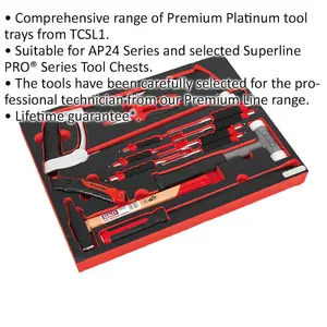 Premium 13-Piece Hacksaw Hammers and Punch Set with Tool Tray for Workshop Excellence