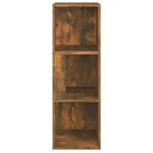 Berkfield Corner Cabinet Smoked Oak 33x33x100 cm Engineered Wood