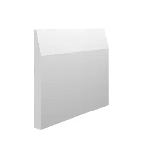 Skirting World Chamfer MDF Skirting Board - 195mm x 15mm x 4200mm, Primed, No Rebate