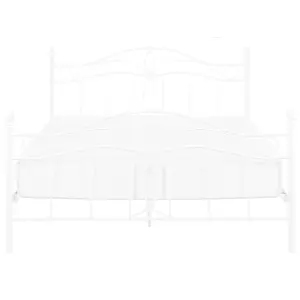 Metal EU Double Size Bed White ANTLIA