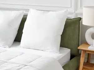 Bed Pillow TRIGLAV High 80 x 80 cm White