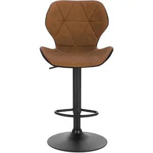 Parrett Swivel Adjustable Height Stool (Set of 2) Brown