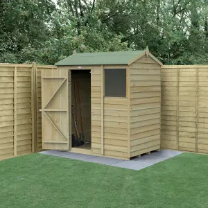 4LIFE Reverse Apex Shed 6x4 - Single Door - 1 Window