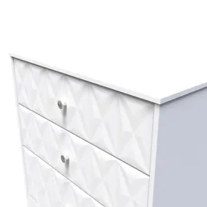 San Jose Ready assembled White 3 Drawer Chest (H)791mm (W)766mm (D)395mm