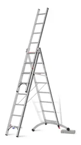 Hymer AluPro Black Line 'Smart Base' Combination Ladder - 3x8 Rung (5.21m)