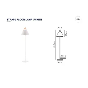 Nordlux DFTP Strap Indoor Living Dining Bedroom Floor Lamp In White (Height) 153.7cm