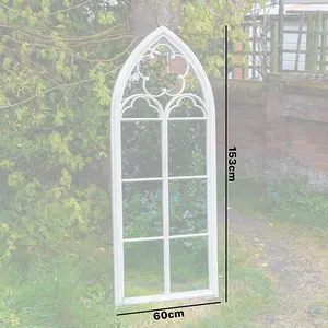 Woodside Darton XXL Decorative Arched Outdoor Garden Mirror