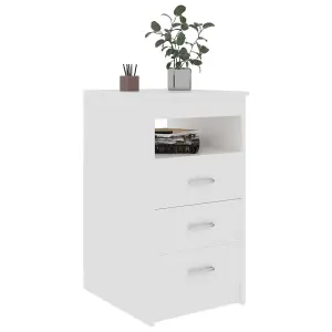 Berkfield Drawer Cabinet White 40x50x76 cm Engineered Wood