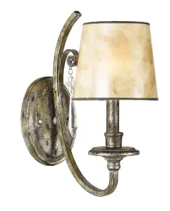 Elstead Kendra 1 Light Indoor Wall Light MottSilver, E14