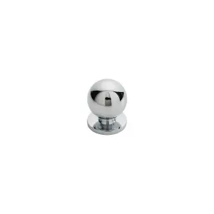 Solid Ball Cupboard Door Knob 25mm Diameter Polished Chrome Cabinet Handle