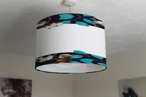 Watercolour Blue Leaf Frame (Ceiling & Lamp Shade) / 45cm x 26cm / Ceiling Shade