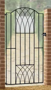 ABBI Metal Tall Bow Top Garden Gate 955mm GAP x 1798mm High VETC