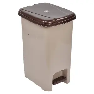 URBNLIVING 25L Slim Pedal Waste Recycling Bin Can Insert Step On Lid Kitchen Bathroom Cappuccino