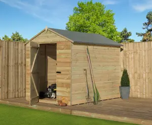 Empire 9000 Premier Apex Shed 5x7 pressure treated tongue and groove wooden garden shed (5' x 7' / 5ft x 7ft) (5x7)