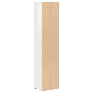 vidaXL CD Cabinets 2 pcs High Gloss White 21x16x93.5 cm Engineered Wood