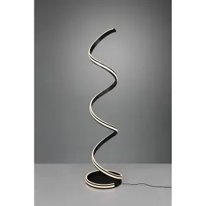 Luminosa Nuria Modern LED Integrated Floor Lamp Black Matt 2300-3000-4000K with Footswitch - UK Stock