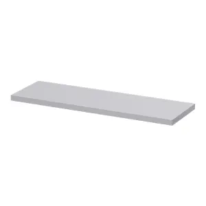 GoodHome Rigga Satin light grey Rectangular Floating shelf (L)60cm x (D)19cm