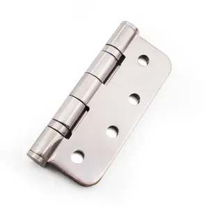 EAI 4" Fire Door Hinges 4" Stainless Steel Grade 13  - 102x76x3mm - RADIUS - Polished  - Pair - Including Screws