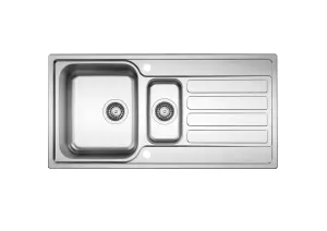 Clearwater Indio 1.5 Bowl and Drainer Stainless Steel Kitchen Sink 1000x500mm - IN150