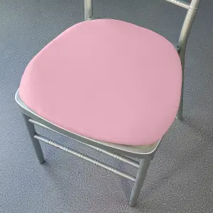 Baby Pink Spandex Chair Pad Cover - Pack of 10