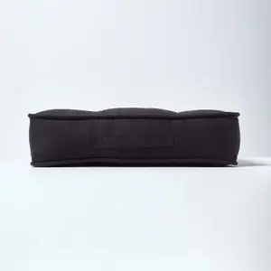 Homescapes Black Faux Suede Armchair Booster Cushion